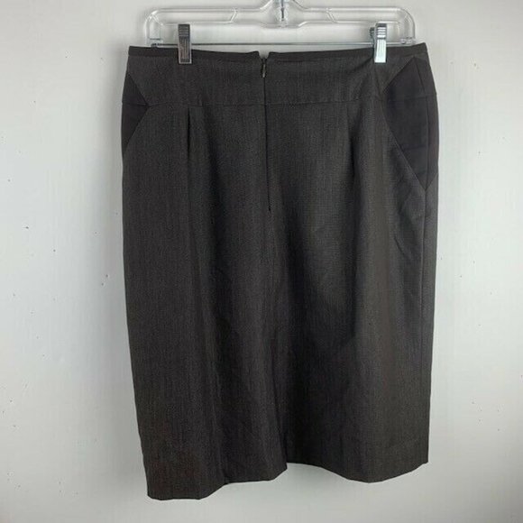 Worthington Size 10 Womans Skirt Brown Knee Length Back Zip - Picture 5 of 5